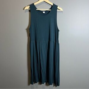 Old Navy Teal Sleeveless  Pleated Dress Size Large